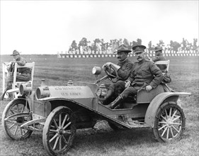 Executive Officer of 26 Infantry, US Army, sitting in Hupmobile, Detroit Publishing Company, 1910