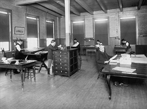 Men Working in Office, Leland & Faulconer Manufacturing Co., Detroit, Michigan, Detroit Publishing Company, 1903