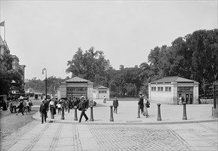 Subway Entrance and Exit, Boston Common, Boston, Massachusetts, USA, Detroit Publishing Company, 1900