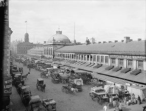 Quincy Market, Boston, Massachusetts, USA, Detroit Publishing Company, 1904