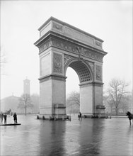 Washington Memorial Arch, New York City, New York, USA, Detroit Publishing Company, 1900