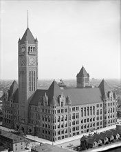 Court House and City Hall, Minneapolis, Minnesota, USA, Detroit Publishing Company, 1905