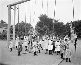 Girls' Playground, Harriet Island, St. Paul, Minnesota, USA, Detroit Publishing Company, 1905
