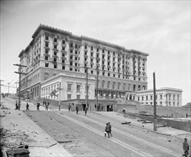 Fairmount Hotel after Earthquake, San Francisco, California, USA, Detroit Publishing Company, 1906