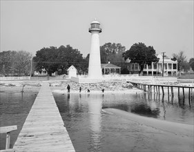 Biloxi Lighthouse, Biloxi, Mississippi, USA, Detroit Publishing Company, 1906