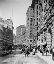 Newspaper Row, Washington Street, Boston, Massachusetts, USA, Detroit Publishing Company, 1905
