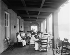 Women at Card Party, Detroit Boat Club, Belle Isle Park, Detroit, Michigan, USA, Detroit Publishing Company, 1910