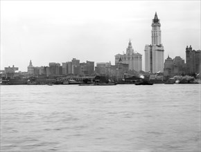 New York City Skyline from New Jersey, USA, Detroit Publishing Company, 1913
