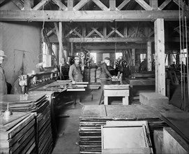 Workers in Machine Room, Glazier Stove Company, Chelsea, Michigan, USA, Detroit Publishing Company, 1905