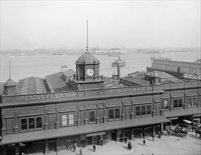 Pennsylvania R.R. Ferries, Philadelphia, Pennsylvania, USA, Detroit Publishing Company, 1908