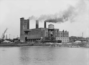 Edison Electric Plant, Detroit Edison Company, Detroit, Michigan, USA, Detroit Publishing Company, 1910
