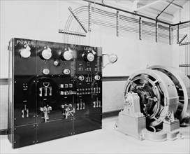 Detail of Switchboard in Dynamo Room, USA, Detroit Publishing Company, 1900