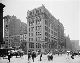 Street Scene, Twenty Third Street and Fourth Avenue, New York City, New York, USA, Detroit Publishing Company, 1908