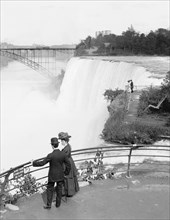 American Falls from Goat Island, Niagara Falls, New York, USA, Detroit Publishing Company, 1908
