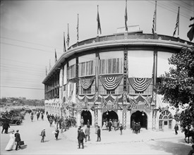 Entrance, Forbes Field, Pittsburgh, Pennsylvania, USA, Detroit Publishing Company, 1910
