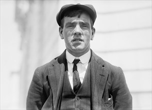 Frederick Fleet, British Sailor, Crewman and Survivor of the Sinking of the RMS Titanic, Fleet was the first to spot the Iceberg and Alert the Ship's Bridge, Portrait, Harris & Ewing, 1912