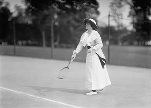 Woman Playing Tennis, Chevy Chase, Maryland, USA, Harris & Ewing, 1913