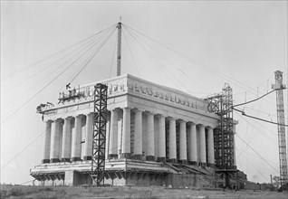 Lincoln Memorial Under Construction, Washington DC, USA, Harris & Ewing, 1915