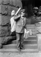 Mailman Delivering Parcel Posts, USA, Harris & Ewing, 1914