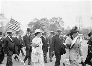 Woman Suffrage Parade, Close-Up, Washington DC, USA, Harris & Ewing, 1914