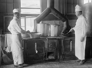 Two Cooks in Kitchen, Fort Meade, Maryland, USA, Harris & Ewing, 1917