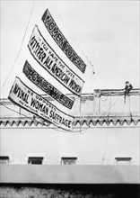 Women's Suffrage Banner, Washington DC, USA, cHarris & Ewing, 1919