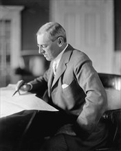 U.S. President Woodrow Wilson Reviewing Paperwork, Harris & Ewing, 1910's