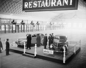 Ford Motor Company Displaying New Automobiles, Union Station, Washington DC, USA, Harris & Ewing, 1938