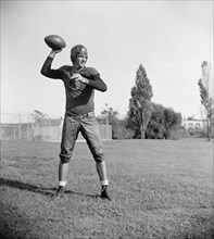Sammy Baugh, National Football League Quarterback, Washington Redskins, Portrait, Harris & Ewing, 1937