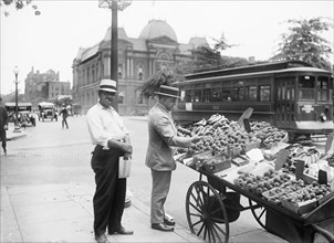Street Vendor with Fruit Stand, Washington DC, USA, Harris & Ewing, 1921