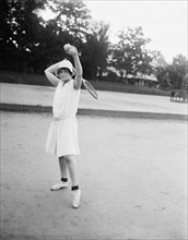 Woman Playing Tennis, Chevy Chase, Maryland, USA, Harris & Ewing, 1928