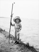 Young Boy with Fishing Pole, USA, Harris & Ewing, 1929