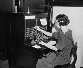 Woman Working at Switchboard, USA, Harris & Ewing, 1935