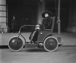 Woman in Three-Wheeled Vehicle, USA, Harris & Ewing, 1922