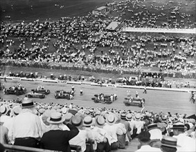 Automobiles on Race Track, USA, Harris & Ewing, 1925