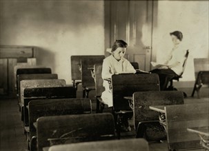Teacher and One Student out of a Possible 20 Students, Five Weeks after School Began, Fort Morgan, Colorado, USA, Lewis Hine, October 1915