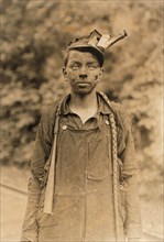 Portrait of Young Boy Working as Driver in Coal Mine, Brown, West Virginia, USA, Lewis Hine, 1908