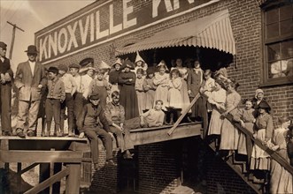 Portrait of Workers at Knoxville Knitting Works, Majority of Workers Being Young Children, Knoxville, Tennessee, USA, Lewis Hine, 1910