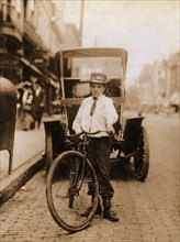 Young Teen Boy Working as Postal Telegraph Company Messenger, Wilmington, Delaware, USA, Lewis Hine, 1910