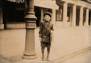7-Year-Old Newsboy, Washington DC, USA, Lewis Hine, 1912