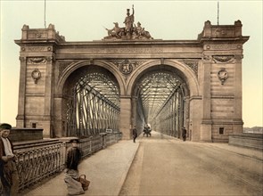 Rhine Bridge, Mannheim, Germany, Photochrome Print, Detroit Publishing Company, 1900