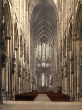Cathedral Interior, Cologne, Germany, Photochrome Print, Detroit Publishing Company, 1900