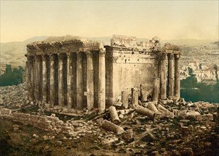 Temple of Jupiter Ruins, Exterior, Baalbek, Lebanon, Photochrome Print, Detroit Publishing Company, 1900