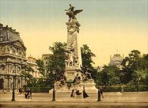 Gambetta's Monument, Paris, France, Photochrome Print, Detroit Publishing Company, 1900