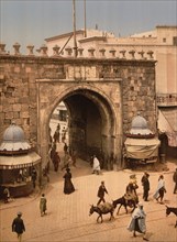 French Gate, Tunis, Tunisia, Photochrome Print, Detroit Publishing Company, 1900