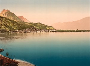 Lake Garda, Maderno, Italy, Photochrome Print, Detroit Publishing Company, 1900