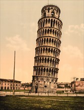 Leaning Tower, Pisa, Italy, Photochrome Print, Detroit Publishing Company, 1900