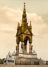 Albert Memorial, London, England, Photochrome Print, Detroit Publishing Company, 1900