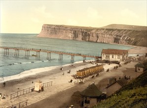 General View, Saltburn-by-the-Sea, Yorkshire, England, Photochrome Print, Detroit Publishing Company, 1900