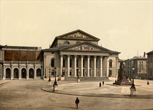 National Theatre, Munich, Bavaria, Germany, Photochrome Print, Detroit Publishing Company, 1900